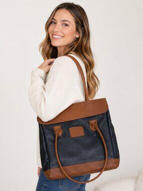 Vintage 80’s Lewis & Hyde Large Carry On Tote Bag (16"x13")